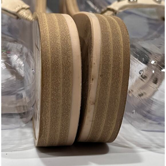 DOLCE VITA  Sandal Studded Strappy Slide Cream Flats Edgy Comfortable Womens 9.5 - Picture 9 of 9